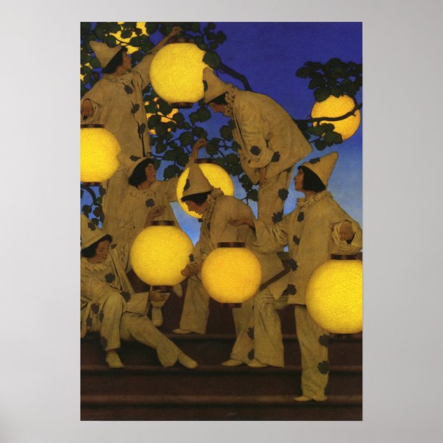 Póster Maxfield Parrish Los portadores de linternas 1908  (Frente)