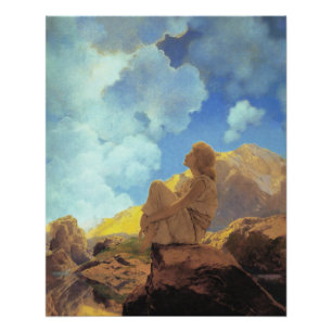 Póster Maxfield Parrish Mañana 1922 Nube Azul Arte Fino