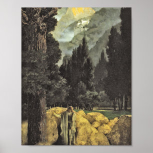 Póster Maxfield Parrish - Sueño del poeta (1901)