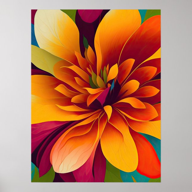 Póster Maximalista Floral Boho Art (Frente)