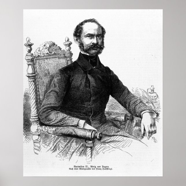 Póster Maximiliano II , Rey de Baviera (Frente)