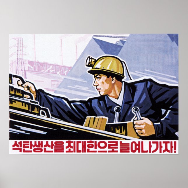 Póster ¡Maximizemos la producción de carbón en Corea! Cor (Frente)