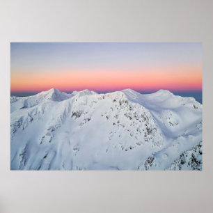 PÓSTER MÁXIMO DE MONTAÑA CUBIERTO CON NIEVE