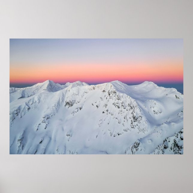 PÓSTER MÁXIMO DE MONTAÑA CUBIERTO CON NIEVE (Frente)