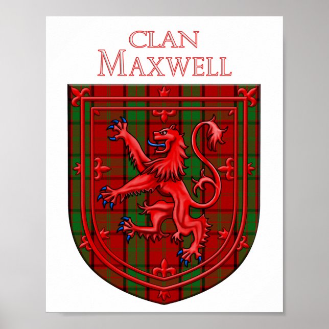 Póster Maxwell Tartan Scottish Plaid Lion Rampant (Frente)