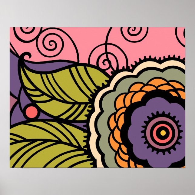 PÓSTER MAY FLOWER - BONITA FLORAL ART DECO (Frente)