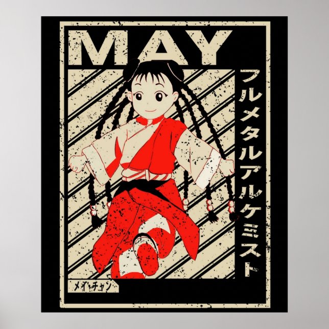 Póster May Fullmetal Alchemist Anime Character Art (Frente)