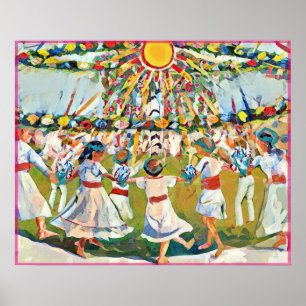 Póster May Naive Poster de la celebración de la Primavera