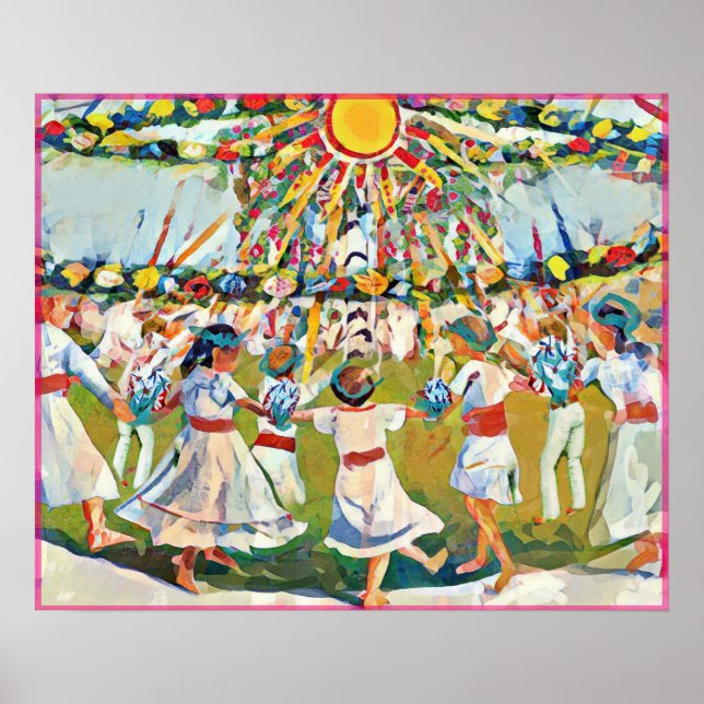 Póster May Naive Poster de la celebración de la Primavera (Frente)