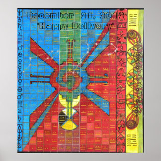 Póster MAYAN CALENDAR, 21 de diciembre de 2012, "Happy De