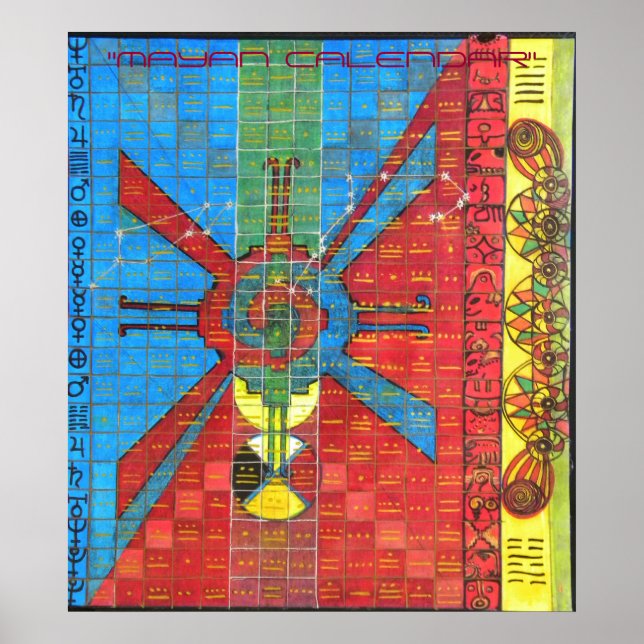 PÓSTER MAYAN CALENDAR, "CALENDARIO MAYO" (Frente)
