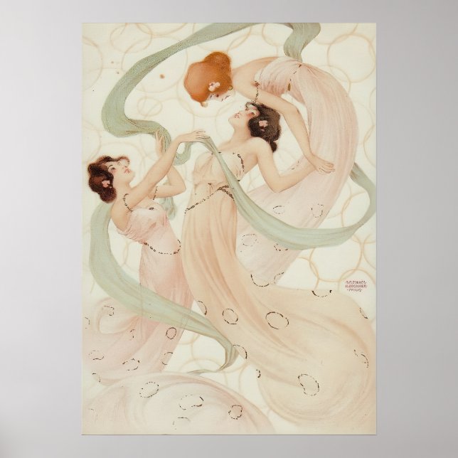 Póster Mayflies I por Raphael Kirchner (Frente)