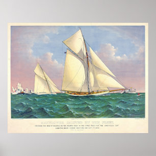 Póster Mayflower bate Galatea 1886