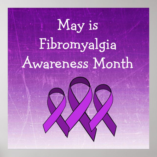 Póster Mayo es Fibromialgia Awareness Mes Poster (Frente)