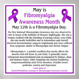 Póster Mayo es mes de concientización de fibromialgia