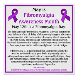 Póster Mayo es mes de concientización de fibromialgia