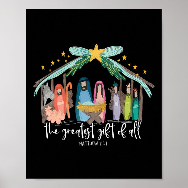 Póster Mayor Regalo De Todos Los Jesús Navidades Hombres  (Frente)