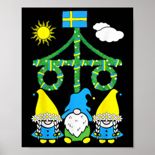 Póster Maypole Midsommar Suecia del solsticio de verano