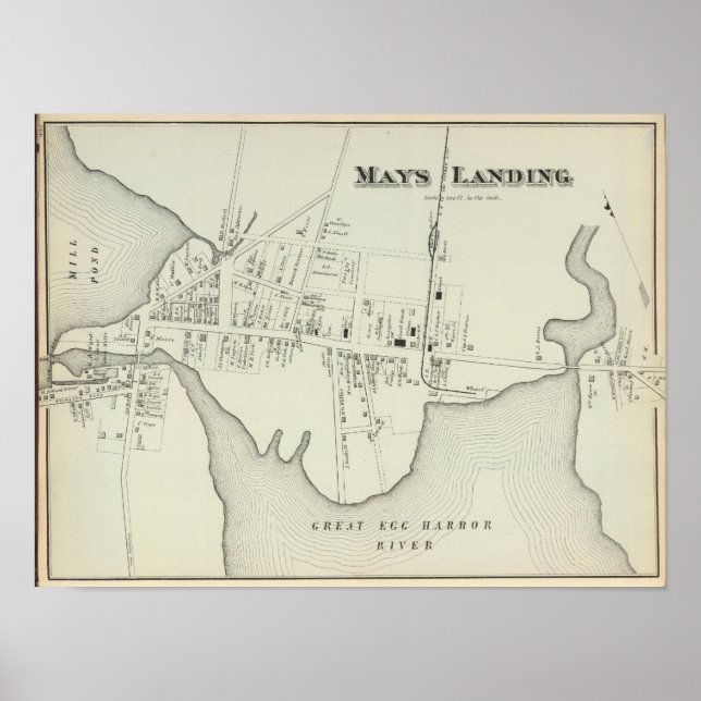 Póster Mays Landing, Nueva Jersey (Frente)