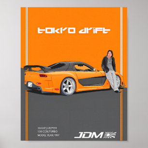 Póster Mazda RX-7 FD3S 2-Rotor Especificaciones