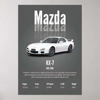 Póster Mazda RX-7 FD Classic JDM Sports