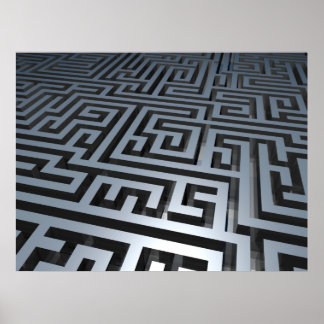 Póster Maze metalizado