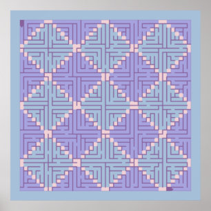 Póster Maze Patchwork