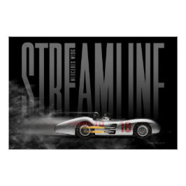 Póster MB W196 Streamline