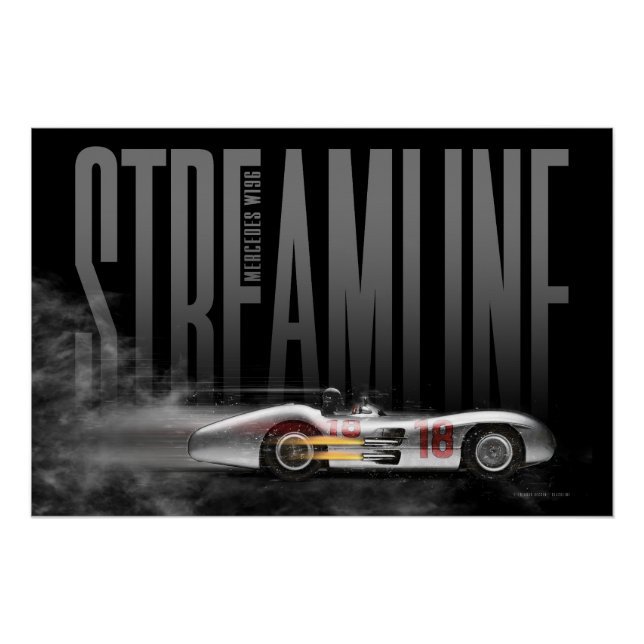 Póster MB W196 Streamline (Anverso)