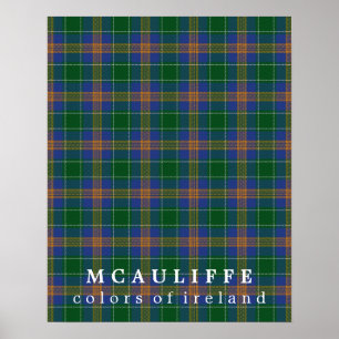 Póster McAuliffe Tartán Colores de Irlanda