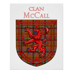 Póster McCall Tartan Scottish Plaid Lion Rampant