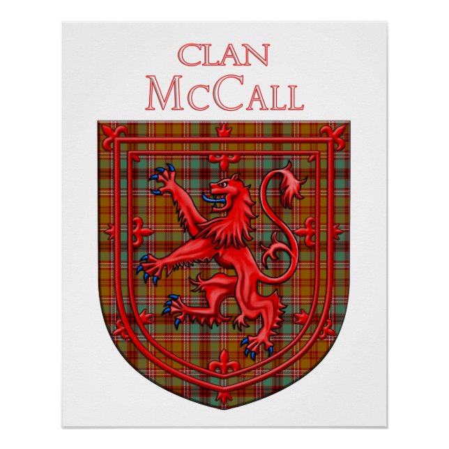 Póster McCall Tartan Scottish Plaid Lion Rampant (Anverso)