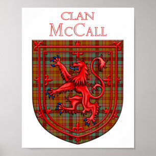 Póster McCall Tartan Scottish Plaid Lion Rampant
