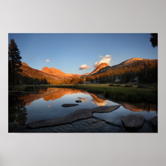 Póster McClure Meadow Sunset Alpenglow - John Muir Trail (Frente)