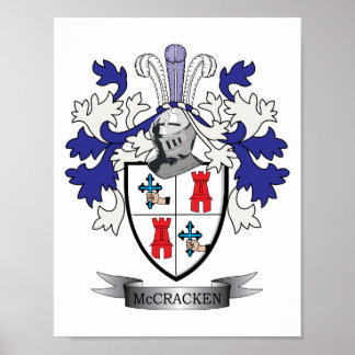 Póster McCracken Familia Crest Coat of Arms