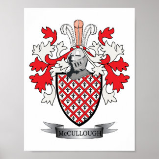 Póster McCullough Family Crest Coat of Arms