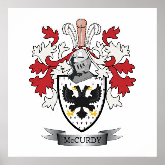 Póster McCurdy Familia Crest Coat of Arms