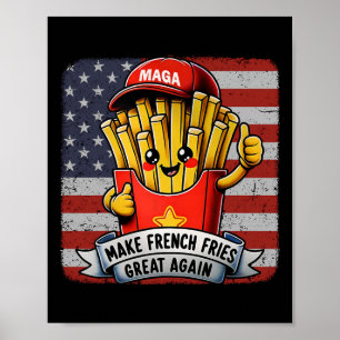 Póster Mcdon Divertido Donald Trump Patatas Fritas Cocina
