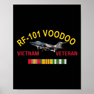 Póster Mcdonnell F-101 Voodoo Vietnam Veteran Rf-101 Vood