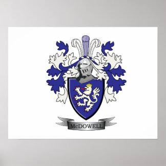 Póster McDowell Family Crest Escudo de armas