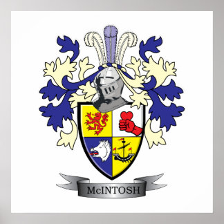 Póster McIntosh Familia Crest Coat of Arms