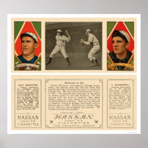 Póster McIntyre En Bat White Sox Baseball 1912