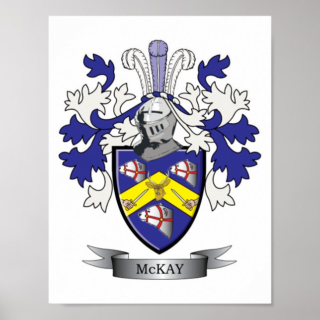Póster McKay Family Crest Coat of Arms (Frente)