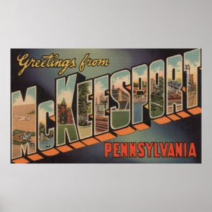 Póster McKeesport, Pennsylvania - escenas grandes de la