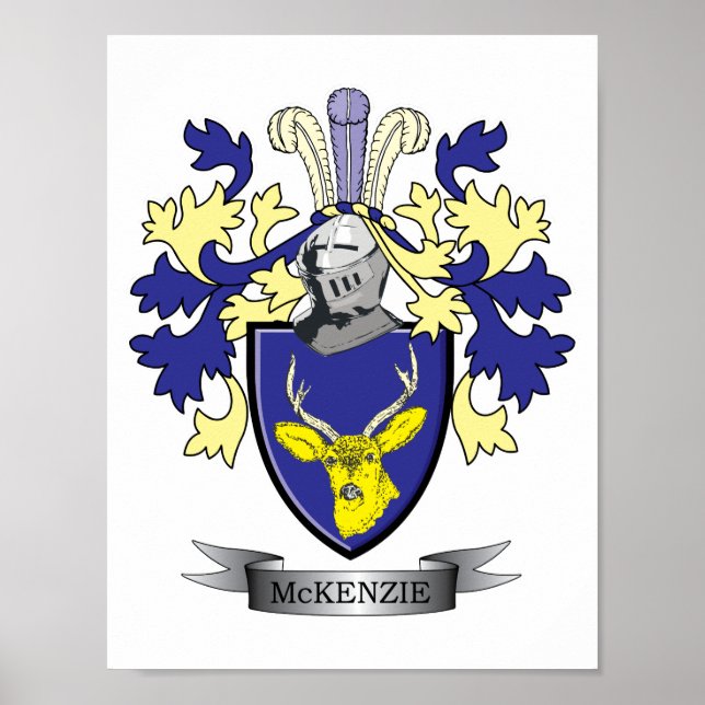 Póster McKenzie Family Crest Coat of Arms (Frente)