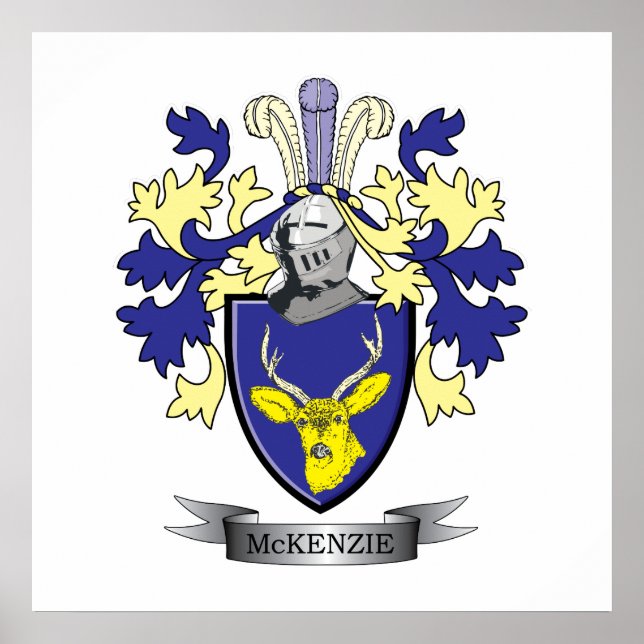 Póster McKenzie Family Crest Coat of Arms (Frente)