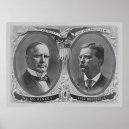 Póster McKinley y Roosevelt Poster electoral