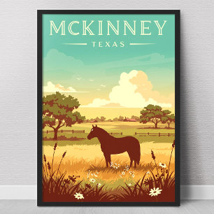Póster McKinney Texas Antiguo