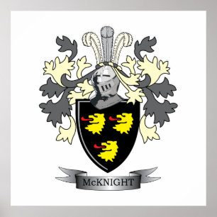 Póster McKnight Family Crest Coat of Arms