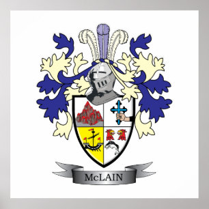 Póster McLain Family Crest Coat of Arms